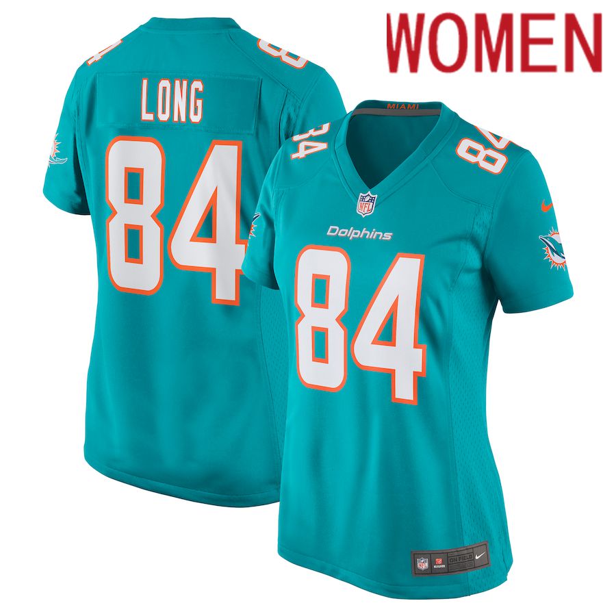Women Miami Dolphins 84 Hunter Long Nike Green Game NFL Jersey